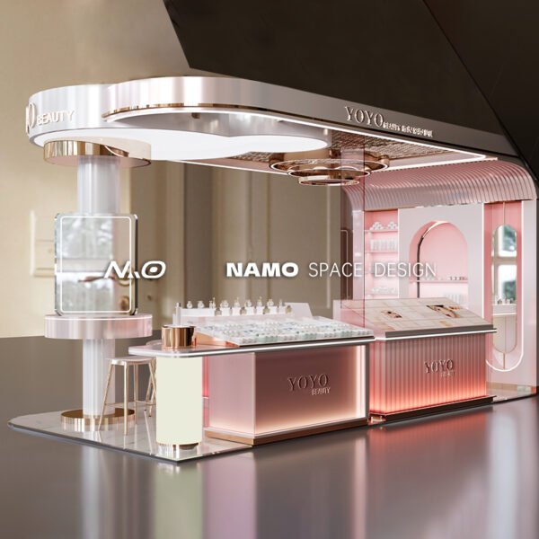 Hot Sale Skincare Shop Furniture Cosmetic Store Shelf Rack Led Makeup Shelves for Store Cosmetic Display Shop Interior Design - Image 2