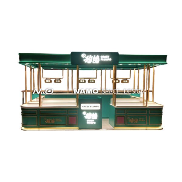 Customized 3D Mall Food Kiosk Ideas Glass Candy Store Display Showcase for Retail Shop - Image 2