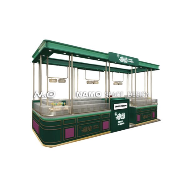 Customized 3D Mall Food Kiosk Ideas Glass Candy Store Display Showcase for Retail Shop - Image 3
