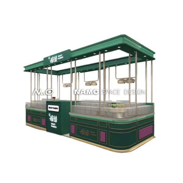 Customized 3D Mall Food Kiosk Ideas Glass Candy Store Display Showcase for Retail Shop - Image 4